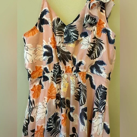 A New Day Women’s Pink Floral Faux Wrap Knee Length Dress size Medium - Picture 5 of 6